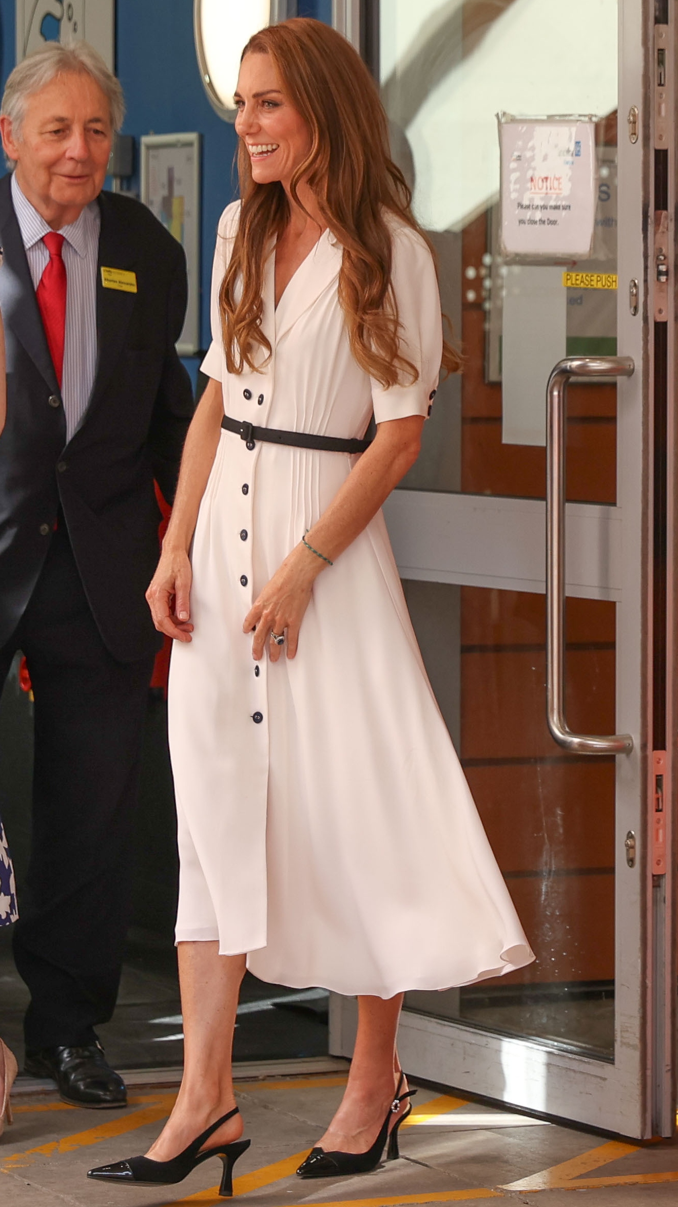 Catherine, Princess of Wales, leaves after visiting Evelina London Children's Hospital