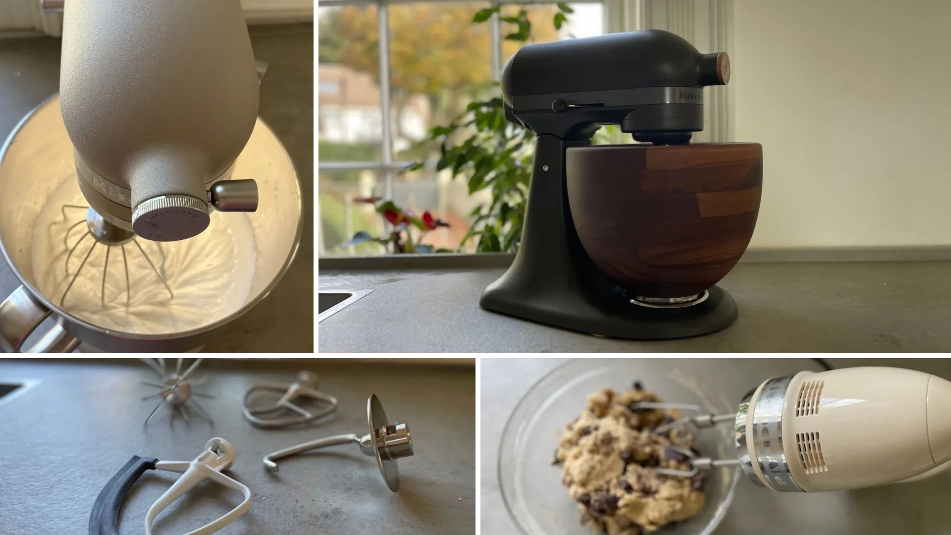 The best KitchenAid Stand Mixers being used to make cookie dough, whip cream etc