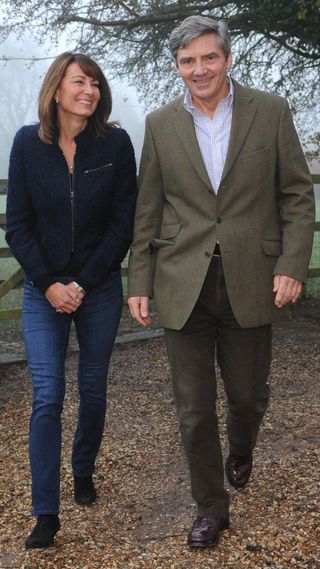 Carole and Michael Middleton outside their home near the village of Bucklebury on November 16, 2010