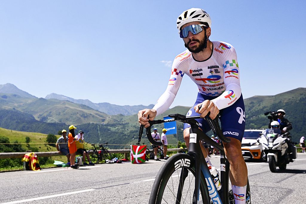 2025 Tour de France Stage 13: a rider in action on the uphill time trial