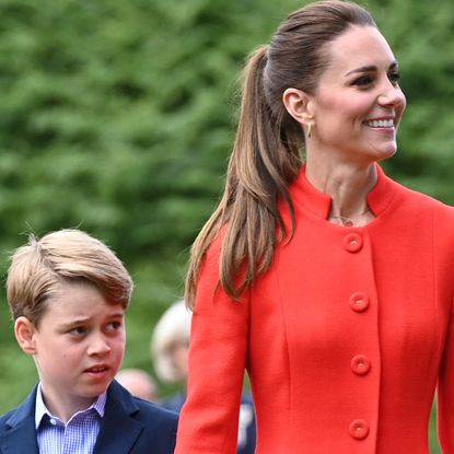 Prince William, Prince George, Princess Charlotte, and Princess Kate visit Cardiff Castle in Wales on June 4, 2022.