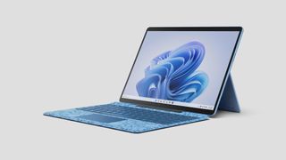 Microsoft Surface Pro 9 Liberty Special Edition open as laptop