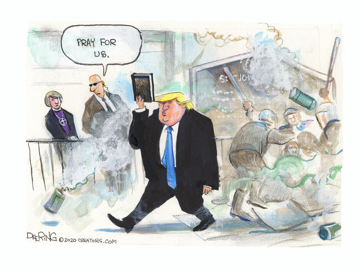 7 scathing cartoons about Trump's Bible photo op | The Week