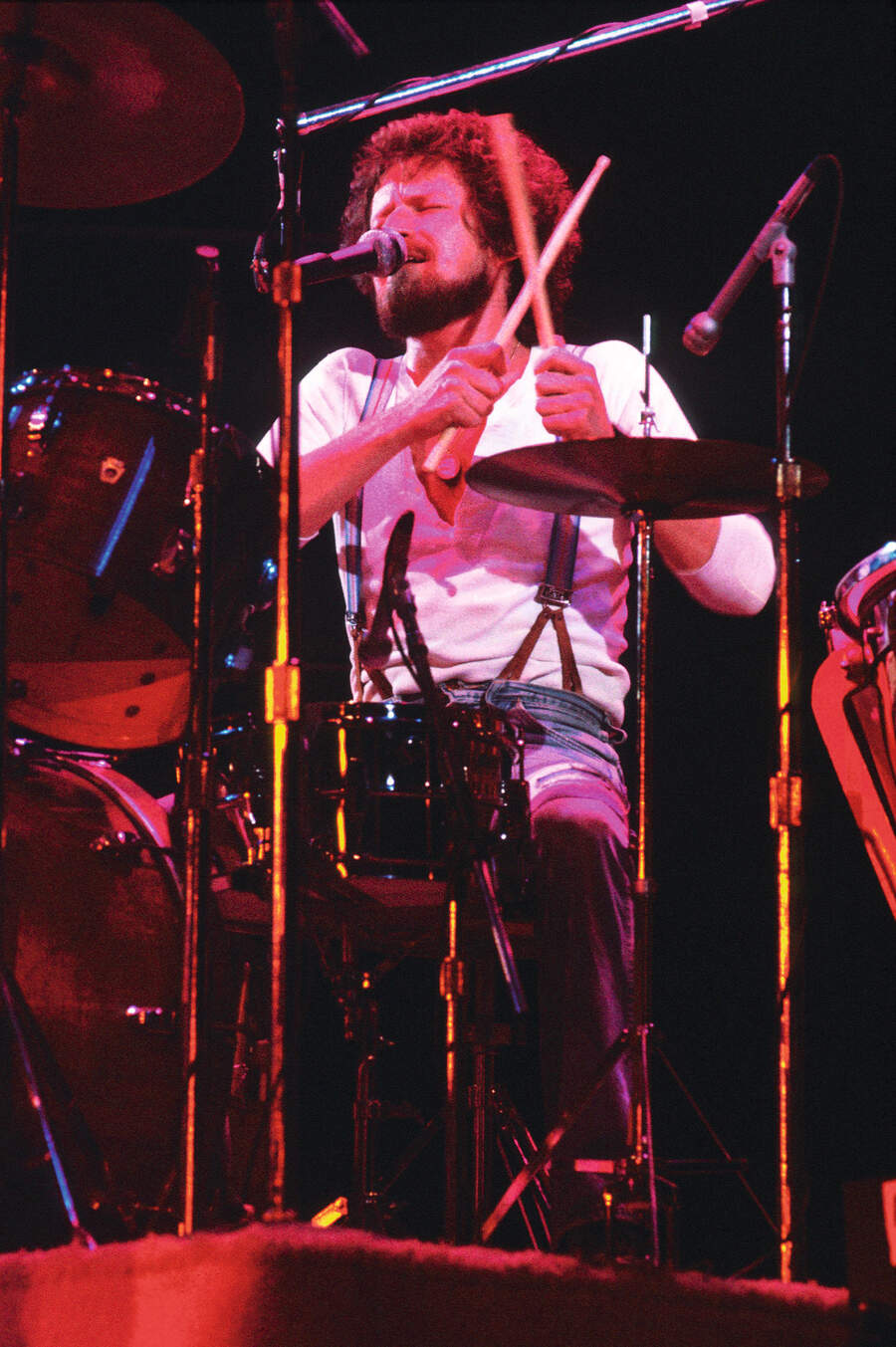 Don Henley on stage, Wembley, London, 1977
