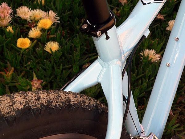 Seat stay styling on the new aluminum Gary Fisher 29er frame is similar to the original Trek 69er singlespeed.