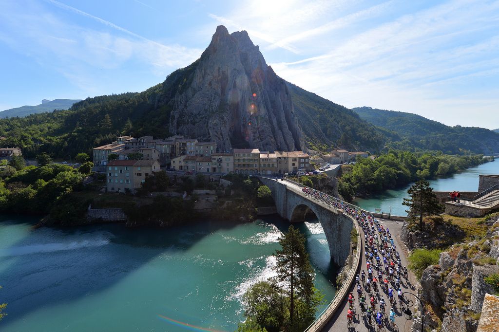 The facade of Rocher de la Baume towers over Sisteron