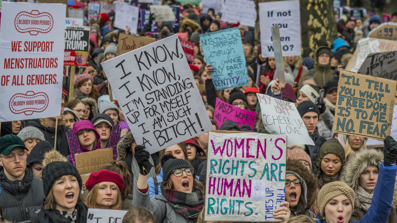 women&#039;s march signs