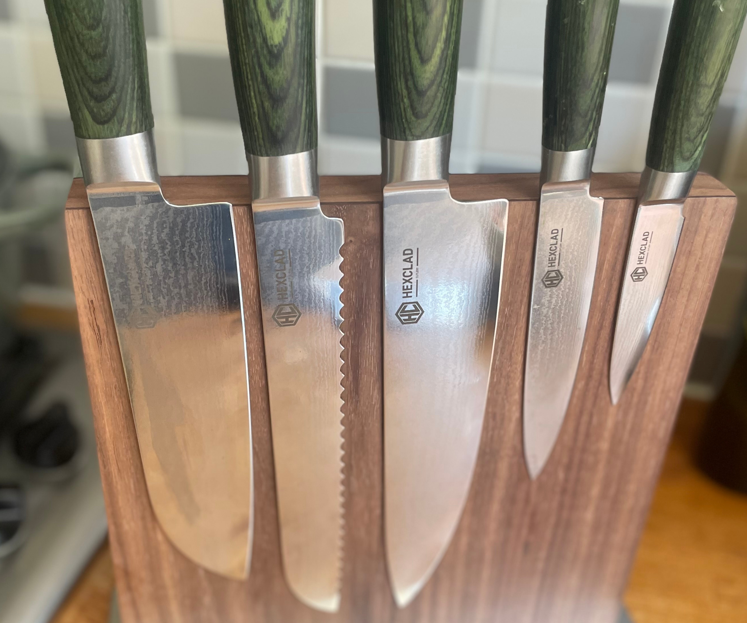 Damascus steel knife set