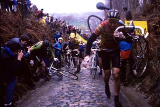The Koppenberg is always a tough ascent. Photo: Graham Watson