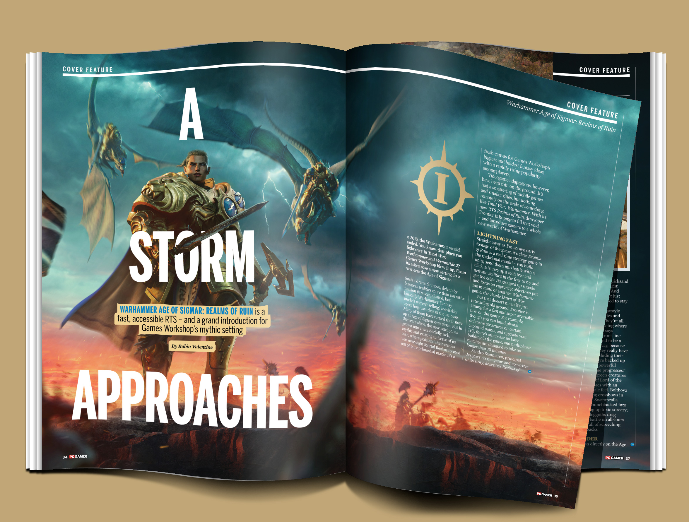 Revista PC Gamer Julio 2023 Warhammer Age of Sigmar Realms of Ruin