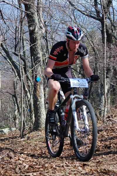 Sam Koerber was leading the race until he flatted.