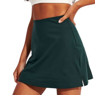 girlfriend collective green skort