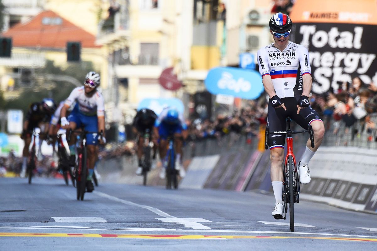 Milano Sanremo 2022 - 113th Edition - Milano - Sanremo 293 km - 19/03/2022 - Matej Mohoric (SLO - Bahrain Victorious) - photo Tommaso Pelagalli/BettiniPhotoÂ©2022