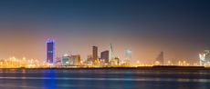 Bahrain Manama Skyline Gulf States Panorama at Night