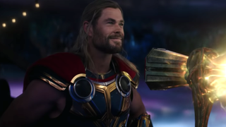 Chris Hemsworth in Thor's new armor during Love and Thunder