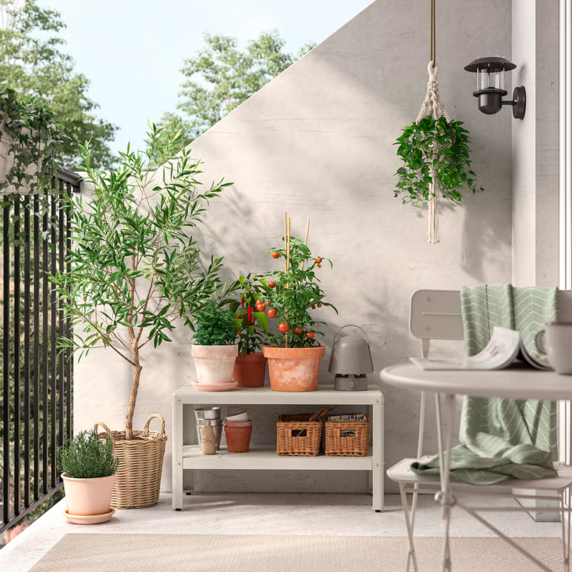 IKEA KOLBJORN shelf on balcony