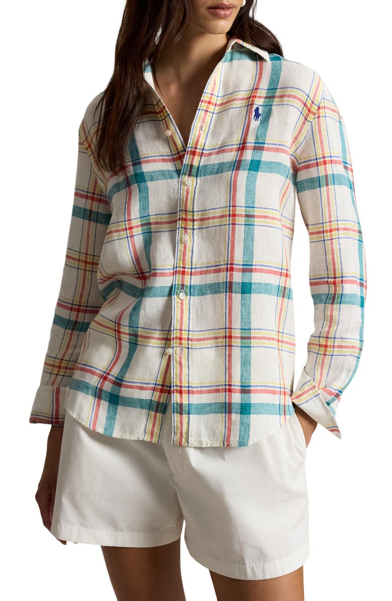 plaid linen shirt
