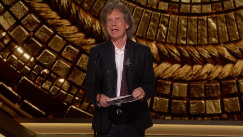 Mick Jagger presenting the award for Best Original Song at the 97th Academy Awards.