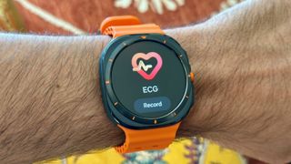 An ECG reading on the Samsung Galaxy Watch Ultra.