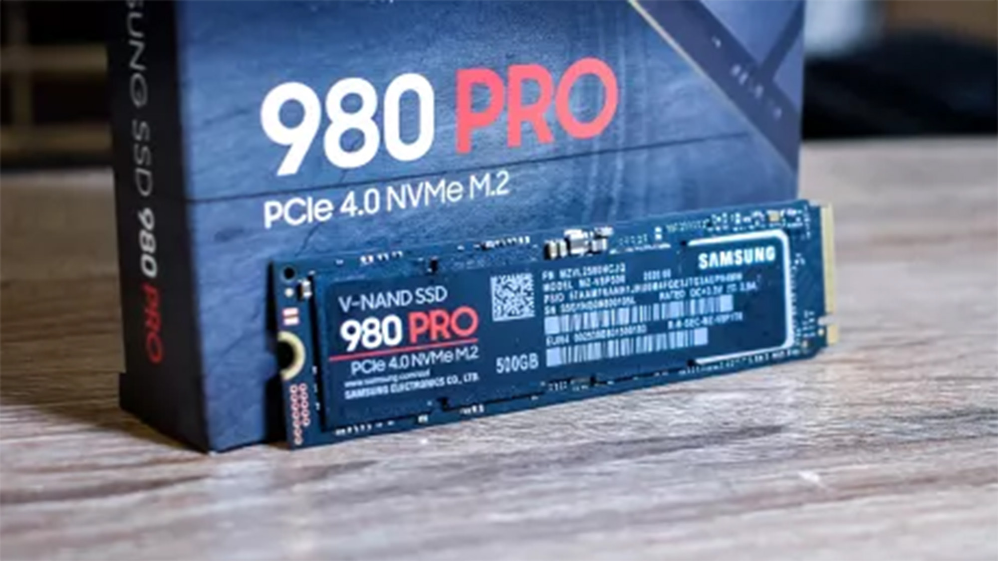 A Samsung SSD on a desk
