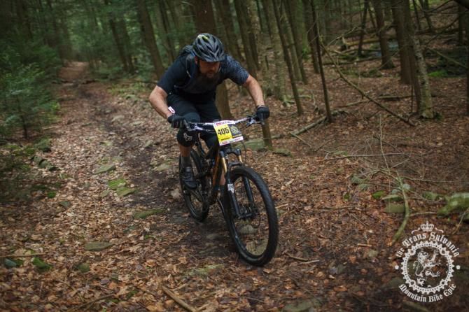 Nick Shepherd hits the enduro segment through the pines