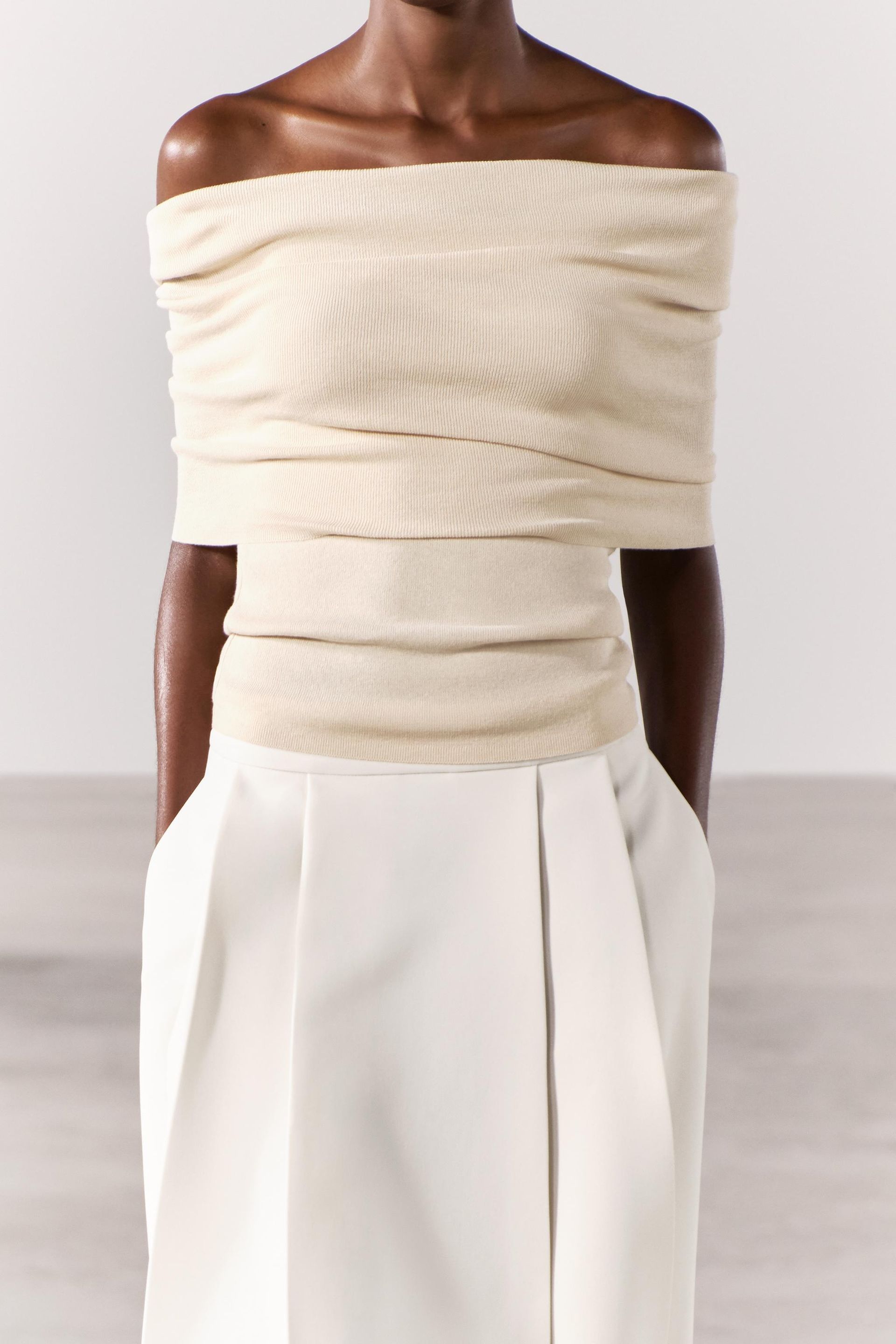 Zara, Off Shoulder Knit Top