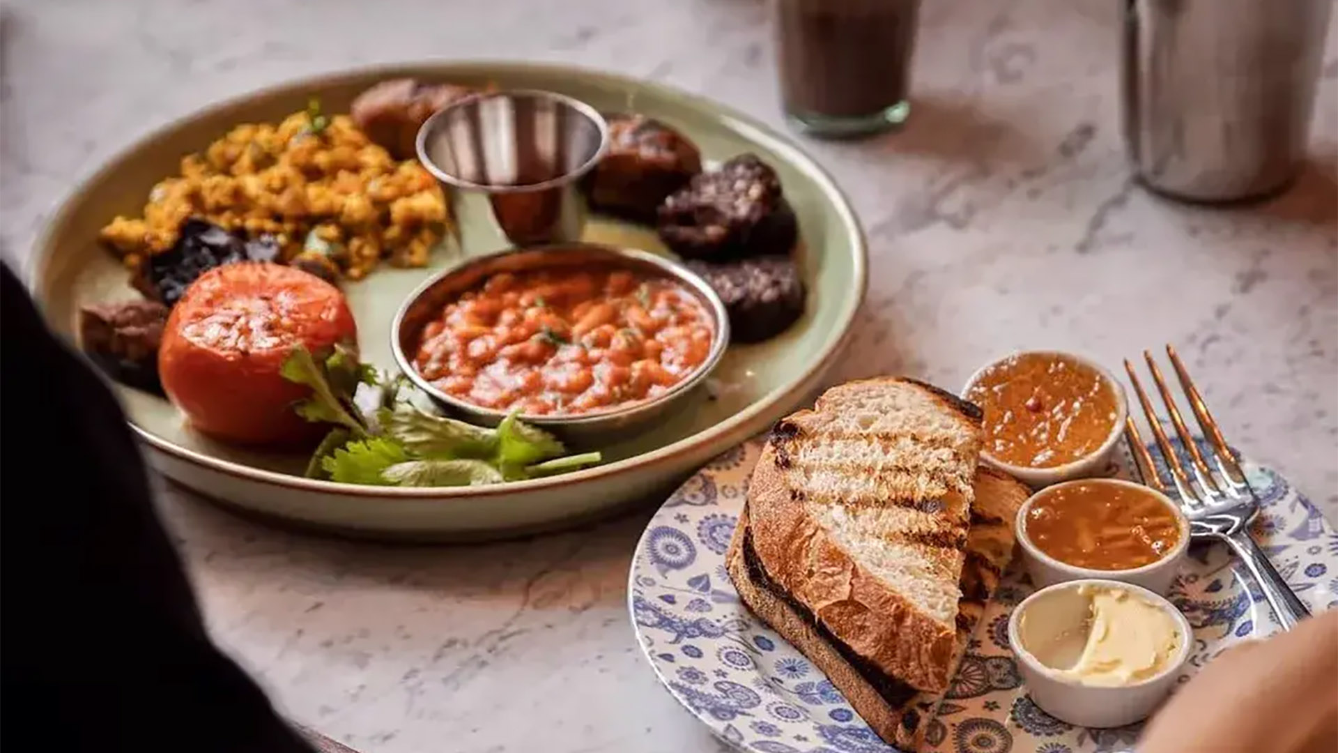 A photo of a Dishoom brunch. 