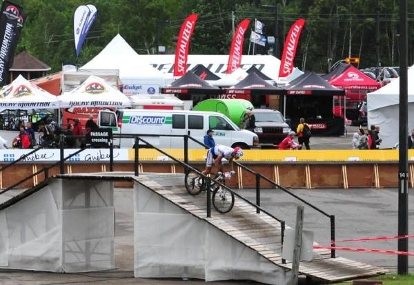 Julien Absalon (Orbea) all alone.