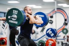 Ross Cullen lifting weights