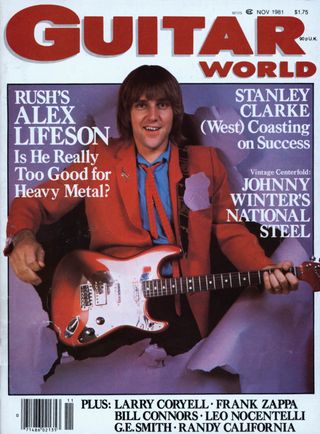 Alex Lifeson Guitar World Cover November 1981