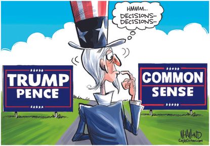 Political Cartoons U.S. Trump Biden decision