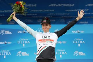 UAE Team Emirates' Tadej Pogacar leads the best young rider competition after stage 3 of the 2019 Tour of California