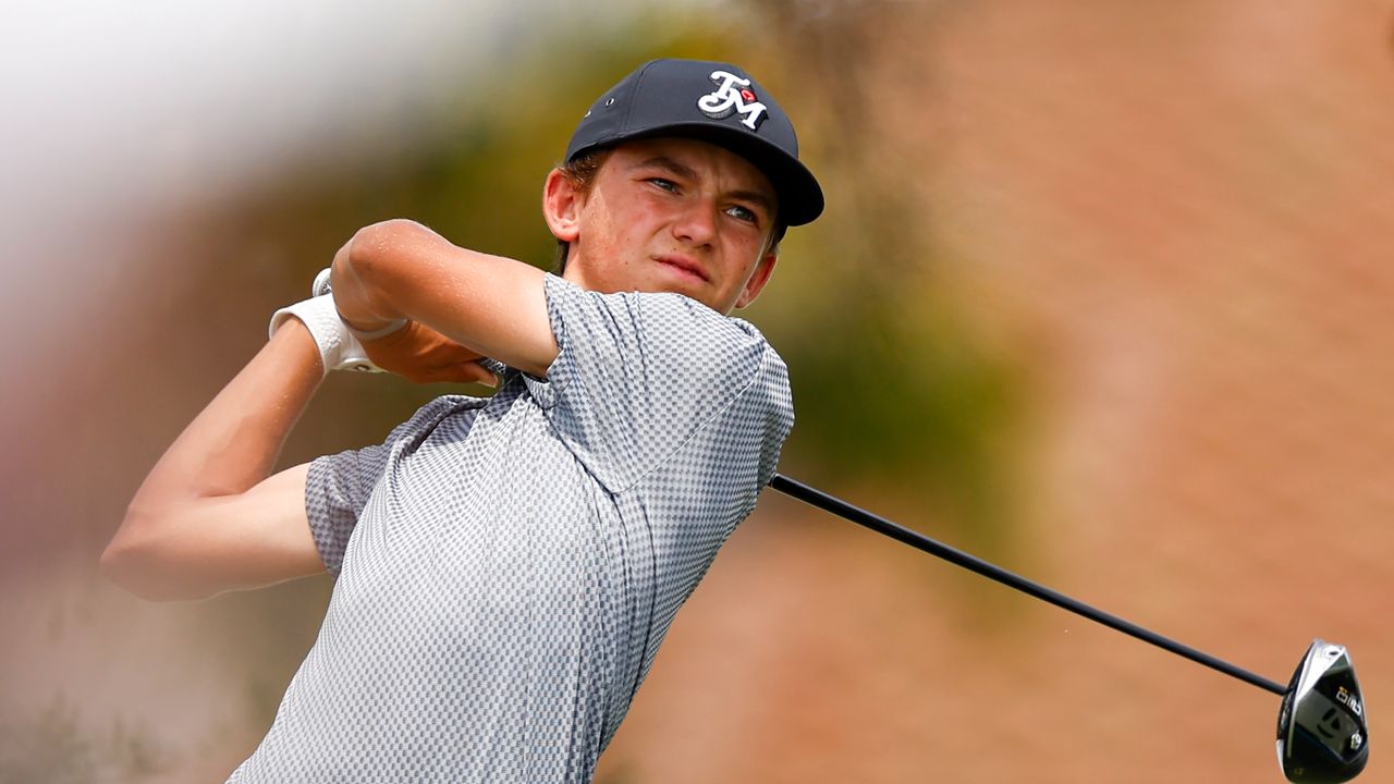 Miles Russell hits a shot at the LECOM Suncoast Classic in Florida