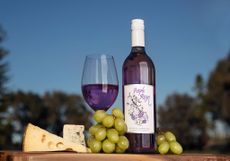 A bottle of 'Purple Reign', a purple wine
