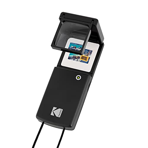 Kodak Magnifying Lighted Slide Viewer, Compact Portable 1.8x Led Backlight for Vintage 35mm Film Slides, Battery Operated, Neck Lanyard Included
