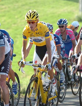 Luxembourg's Andy Schleck had a relaxed first stage in the yellow jersey.