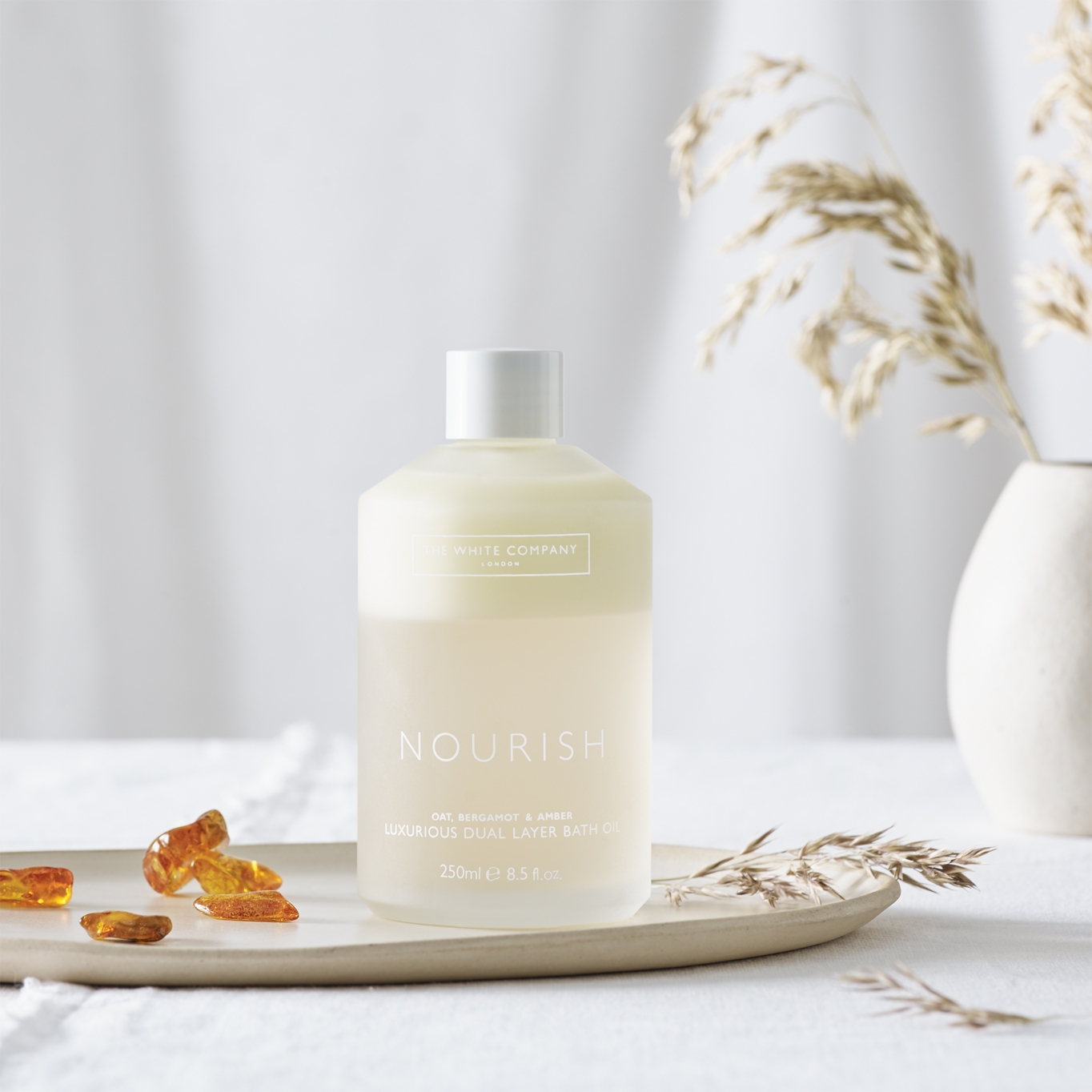 The White Company's Nourish Luxurious Dual Layer Bath Oil