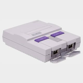 SNES Mini with grey backdrop