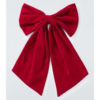 John Lewis Giant Velvet Bow, Red