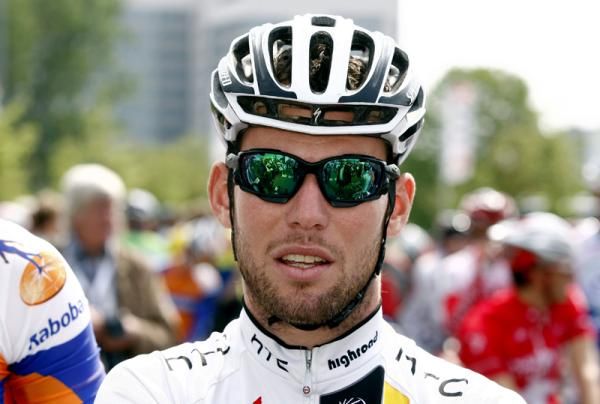 Mark Cavendish (HTC-Highroad) at the start