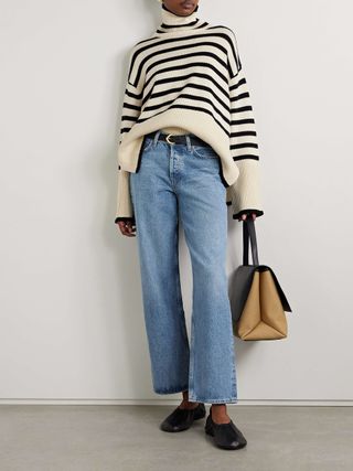 V-Waist Baggy Mid-Rise Straight-Leg Jeans