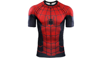 Spider-Man Far from Home Short Sleeve Compression Shirt: $25.00 on Amazon