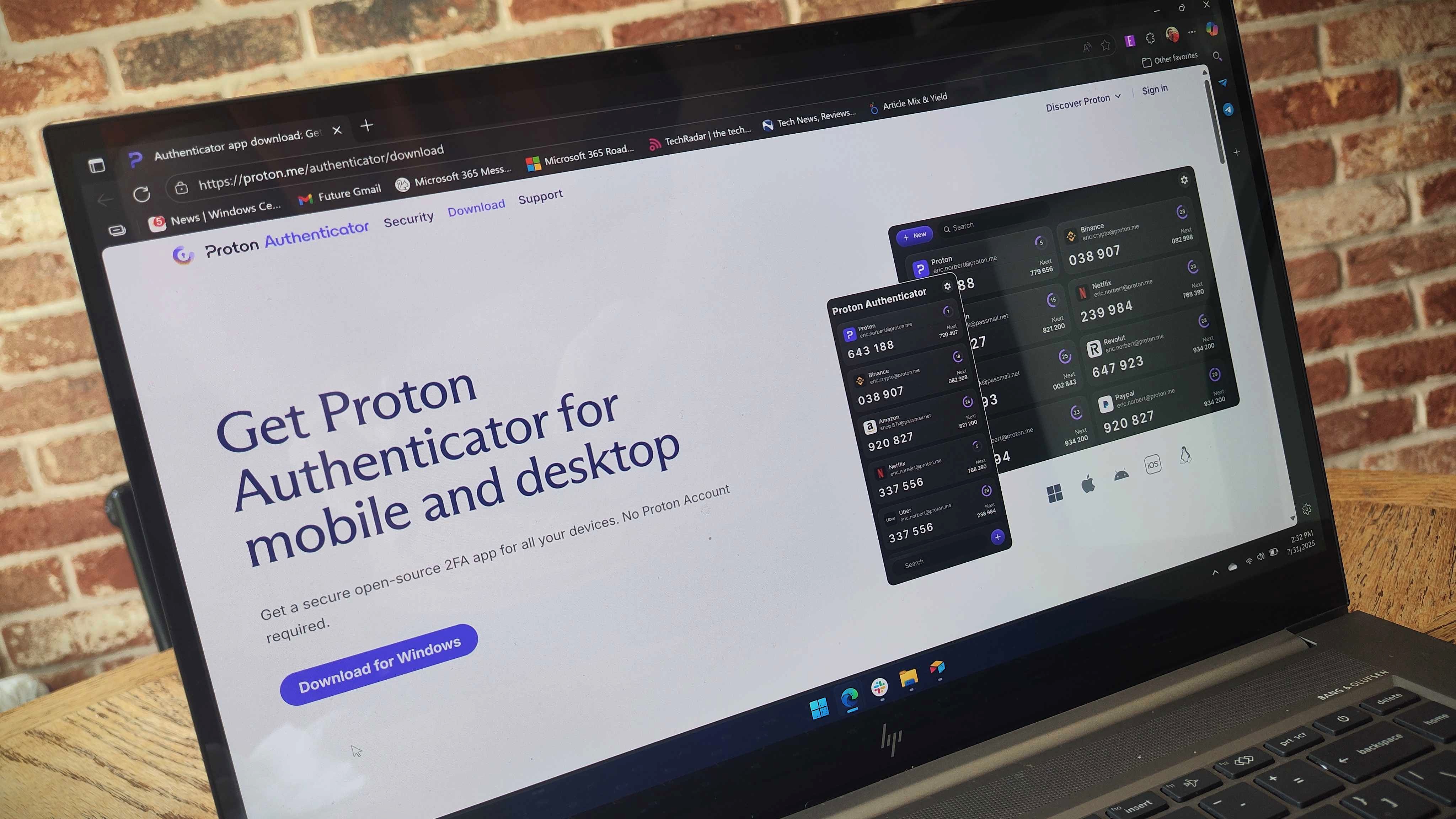Proton Authenticator download page