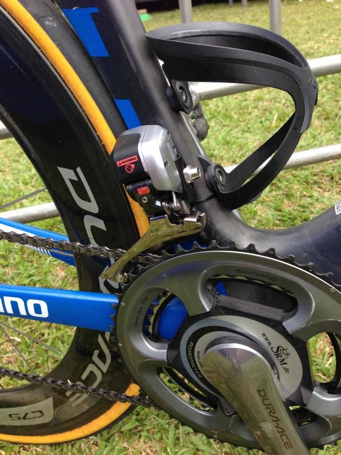 Bos was using the newest generation of electronic components from Shimano