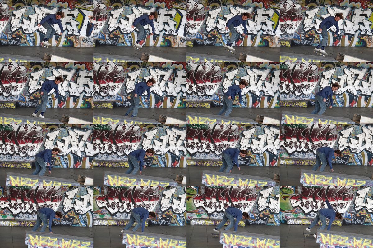 Skateboarder in 20fps sequence taken with the Sony Cyber-shot RX10 IV