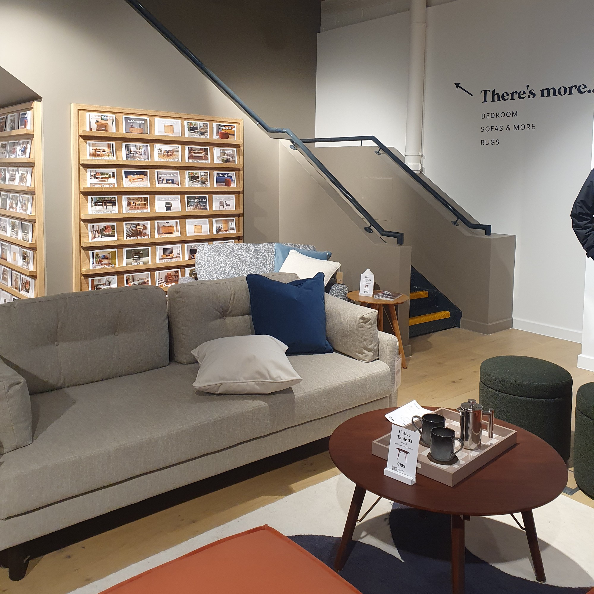 Swyft's Model 04 sofa bed in grey at the brand's new standalone store