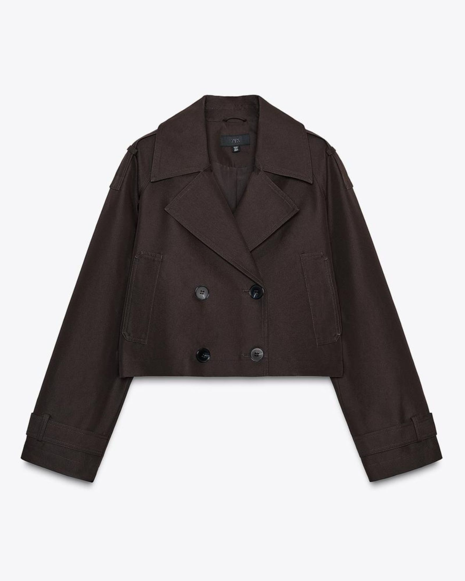 Zara Double Breasted Short Trench Coat