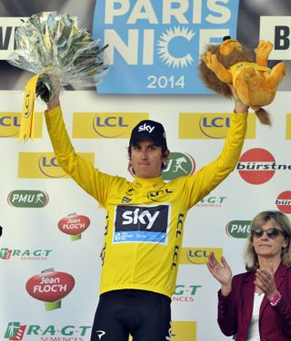 Geraint Thomas after stage four of the 2014 Paris-Nice
