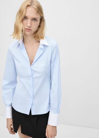 Poplin Shirt With Contrasting Details