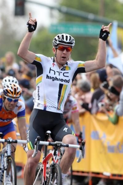 HTC-Highroad's Matthew Goss wins the final stage of the 2011 Amgen Tour of California
